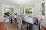 Formal dining room table with seating for 8 off the kitchen